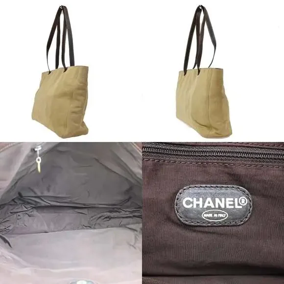 Chanel Canvas Vintage CC With Leather Tote Beige - Picture 3 of 6